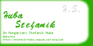huba stefanik business card
